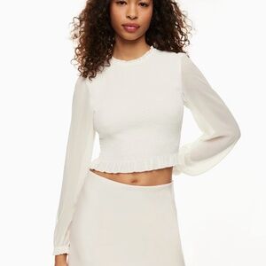 Aritzia Wilfred Tempest Blouse, Light Birch
